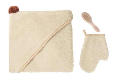 Baby-Versorgungsset Nobodinoz So Cute Baby Bath Set Mandel