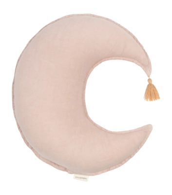 Dekokissen Nobodinoz L1N0 Moon Cushion French Linen Mauve Pink (36 x 32 cm)
