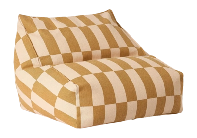 Zitzak Nobodinoz Vibes Armchair Bean Bag Mustard And Sand Tiles