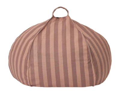 Zitzak Nobodinoz Round Vibes Pink Mauve Stripes