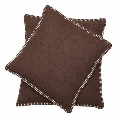 Sierkussenhoes David Fussenegger Sylt Solid Mocca ( 50 x 50 cm )