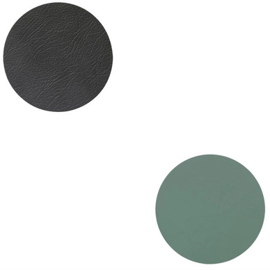 Coaster Lind DNA Glass Mat Double Circle Cloud Nupo Anthracite Pastel Green (Set of 4)