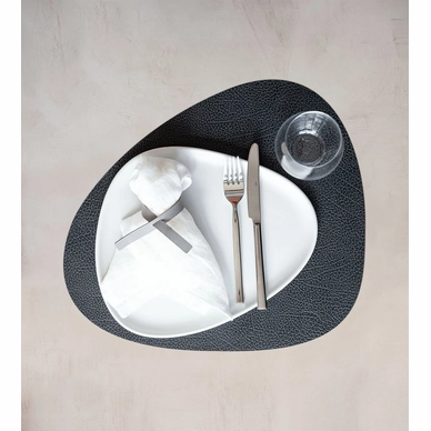 Placemat Lind DNA Curve L Hippo Black Anthracite (Set van 4)