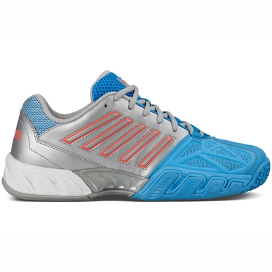Chaussures de Tennis K Swiss Junior Bigshot Light 3 Omni Silver Blue Coral