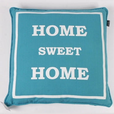 Sierkussen Home Sweet Home Aqua