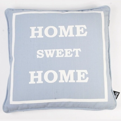 Sierkussen Home Sweet Home Hemelsblauw