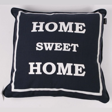 Sierkussen Home Sweet Home Indigoblauw