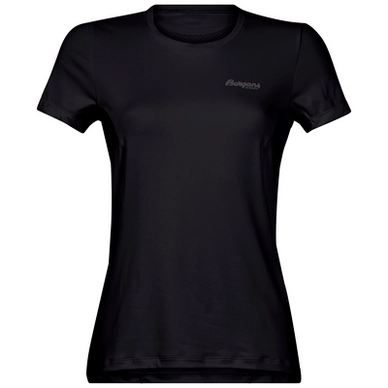 T-Shirt Bergans T-Shirt Black Solid Dark Grey Damen