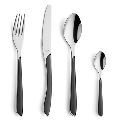 Cutlery Set Amefa Eclat Slate Gray Matt (24 pieces)