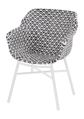 Tuinstoel Hartman Delphine Dining Chair Black Royal White