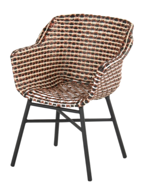 Tuinstoel Hartman Delphine Coral Carbon Black