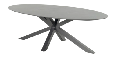 Tuintafel Hartman Xander Oval Zwart 220 x 120 cm