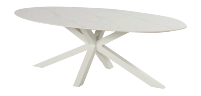 Tuintafel Hartman Xander Oval Royal White 220 x 120 cm