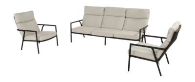Loungeset Hartman Shinzo 2x Lounge Chair + 3-Zits Black