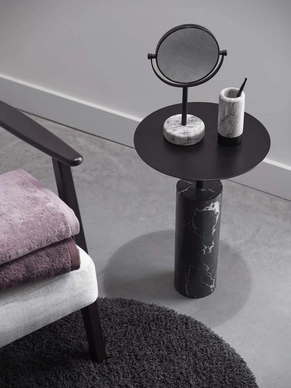 Nero side table - Nero mirror - Nero tumbler - London towels - Musa bathmat round