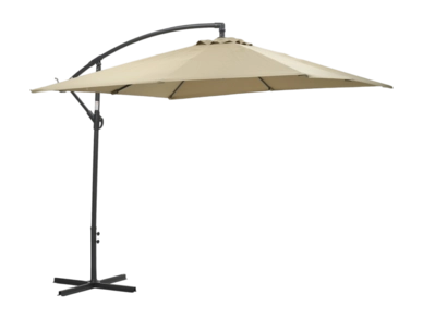 Zweefparasol Garden Impressions Corfu Carbon Black Taupe 250x250 cm