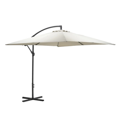 Zweefparasol Garden Impressions Corfu Carbon Black Sand 250x250 cm