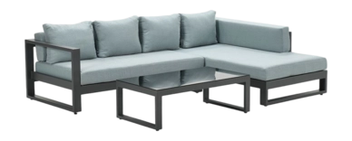 Loungeset Garden Impressions Esmee Links Carbon Black (3-Delig)