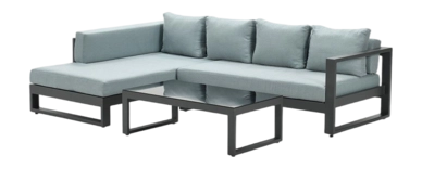 Loungeset Garden Impressions Esmee Rechts Carbon Black (3-Delig)