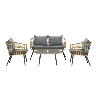 Loungeset Garden Impressions Franklin Carbon Black (4-Delig)