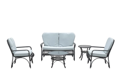 Loungeset Garden Impressions Amarante Carbon Black Mint grey (5-Delig)