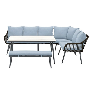 Loungediningset Garden Impressions Margriet Carbon Black (6-Delig)