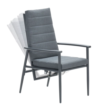 Loungestoel Garden Impressions Biola Carbon Black Mystic Grey