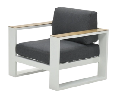 Loungestoel Garden Impressions Cube Mat Wit