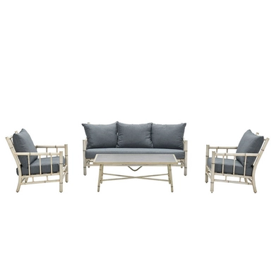 Loungeset Garden Impressions Lombok Alu Bamboo (4-Delig)