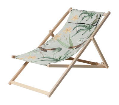 Houten Strandstoel Madison Grasse Green Natural Outdoor Finishing (120 x 55 cm)