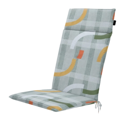 Sitzauflage Madison Universal Tess Grey / Orange / Green Hohe Rückenlehne (120 x 50 cm)