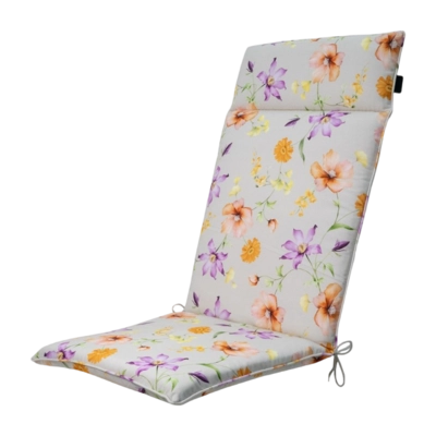 Coussin de Chaise de Jardin Madison Universel Florina Lila (Dossier Haut 120 x 50 cm)