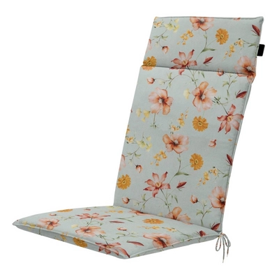Coussin de Chaise de Jardin Madison Universel Florina Orange (Dossier Haut 120 x 50 cm)