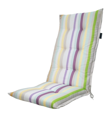 Coussin de Chaise de Jardin Madison Righe Purple (Dossier Haut 123 x 50 cm)