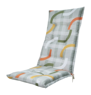 Sitzauflage Madison Tess Grey / Orange Hohe Rückenlehne (123 x 50 cm)
