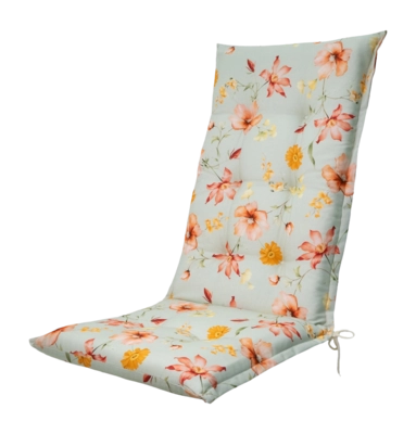 Coussin de Chaise de Jardin Madison Florina Orange (Dossier Haut 123 x 50 cm)