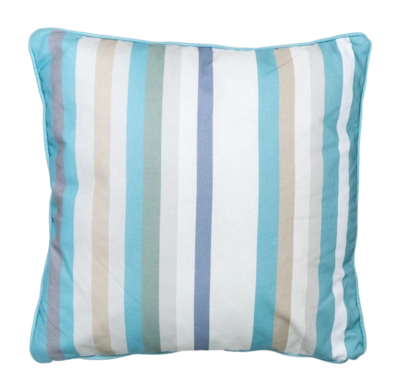 Sierkussen Madison Met Paspel Righe Azure (50 x 50 cm)