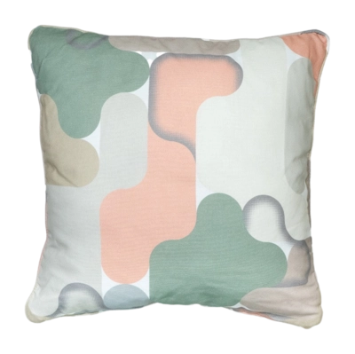 Coussin Décoratif Madison avec Passepoil Grafi Salmone (50 x 50 cm)