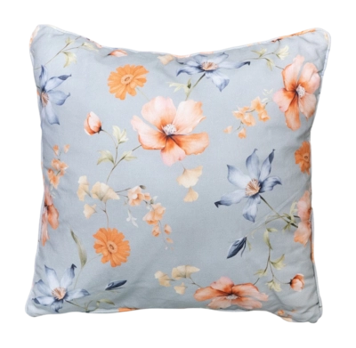 Dekokissen Madison mit Paspel Florina Light Blue (50 x 50 cm)