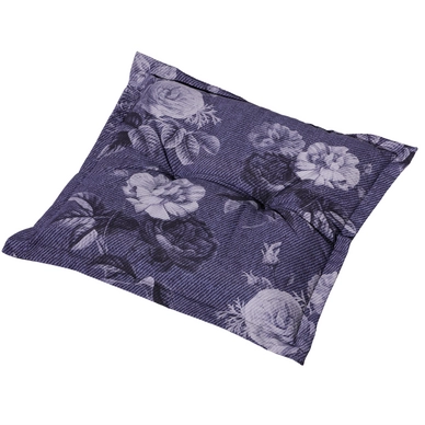 Fußschemelkissen Madison Flower Blue