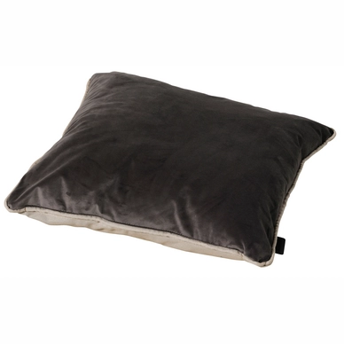 Coussin Décoratif Madison Velvet Grey Panama Linnen (45 x 45 cm)