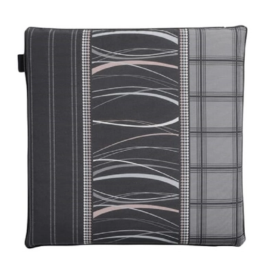 Galette de Chaise Madison Universal With Paspel Lines Grey