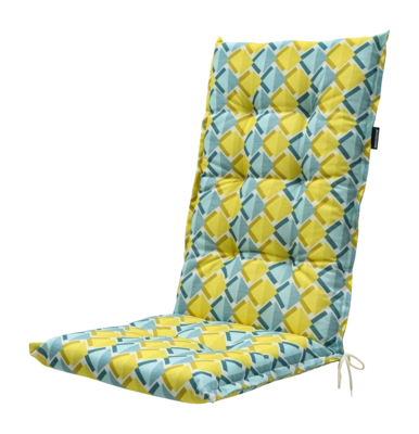 Sitzauflage Madison Siem Yellow Blue Hohe Rückenlehne