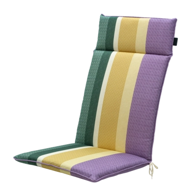Sitzauflage Madison Universal Tomsen Sage Yellow Purple Hohe Rückenlehne