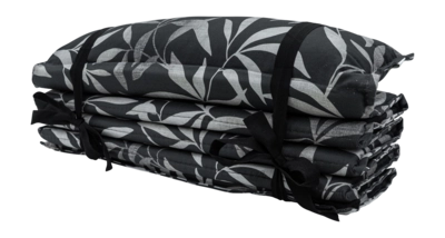 Coussin de Banc Madison Living Plaid Fergus Black (180 x 68 cm)
