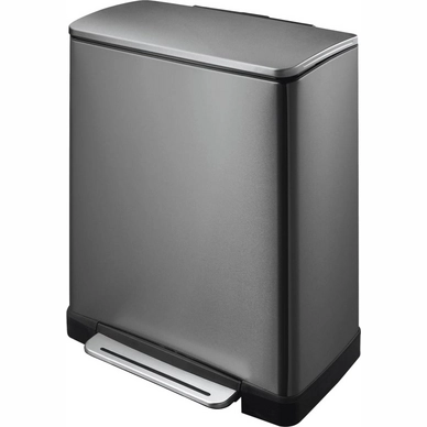 Pedaalemmer EKO Recycle E-Cube 28+18L Black Steel