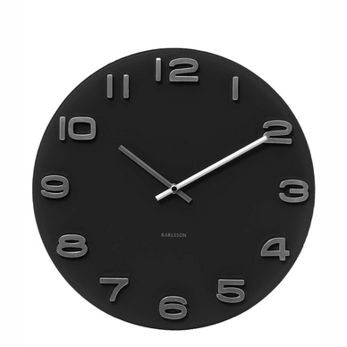Horloge Karlsson Vintage Black Round Glass 35 cm