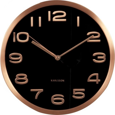 Klok Karlsson Maxie Copper Numbers Black 29 cm