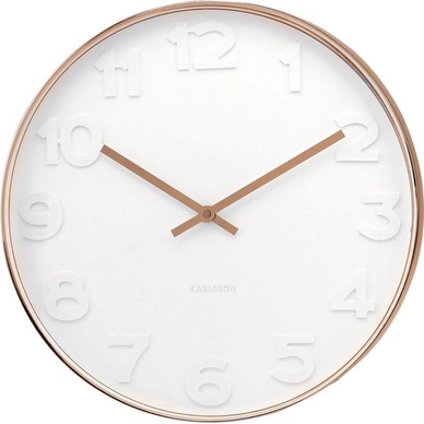 Klok Karlsson Mr. White Numbers Copper Case 37,5 cm