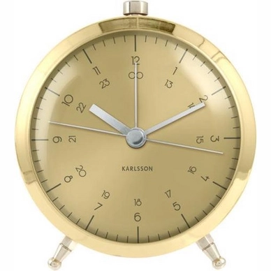 Wekker Karlsson Button Brass Plated 9 cm